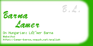 barna lamer business card